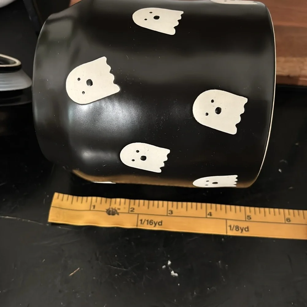 NWT Rae Dunn Black Halloween Boo Jar